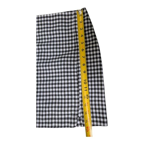 Love On A Hanger Black White Gingham Check Mini Pencil Skirt Size 3 Stretch 25W - Picture 4 of 9